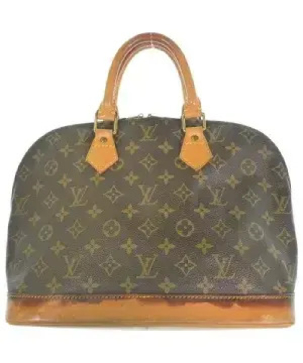 Louis Vuitton Alma Monogram Canvas Leather 2Way Bag Beige Brown Tan
